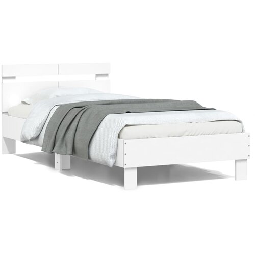  Okvir za krevet s uzglavljem i LED svjetlima bijeli 100x200 cm Cijene