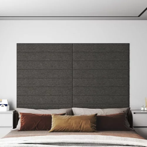  Zidne ploče od tkanine 12 kom tamnosiva 90x15cm tkanina 1,62 m²