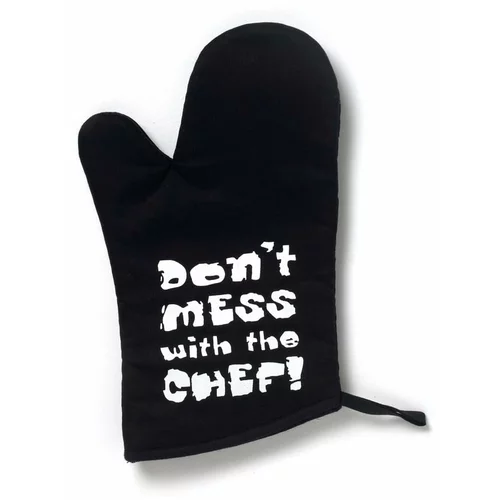 Cooksmart ® Črna bombažna kuhinjska rokavica Don't Mess With The Chef