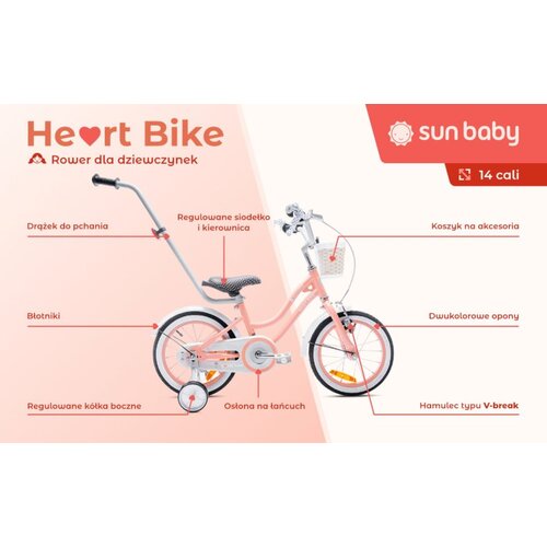  Dječji bicikl 14&amp;quot; Heart Bike boja breskve Slike