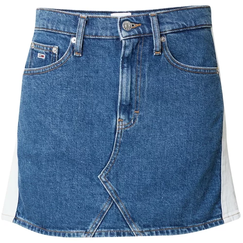 Tommy Jeans Suknja 'IZZIE' plavi traper / crvena / bijeli traper