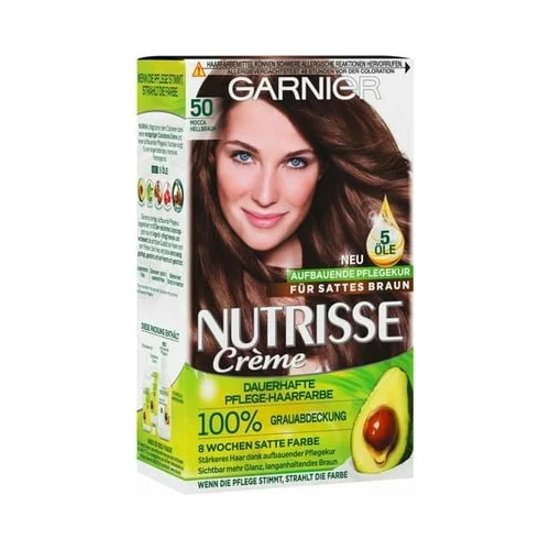 Garnier nutrisse Creme trajna nega-barva za lase št. 50 moka svetlo rjava