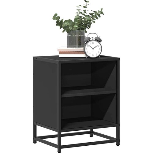 vidaXL Noćni ormarić crni 40x31x50 cm Konstruirano drvo i metal Cijene