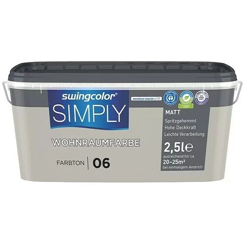 SWINGCOLOR NOTRANJA DISPERZIJSKA BARVA SIMPLY ŠT.06 (2,5 l, siva bež) Cene