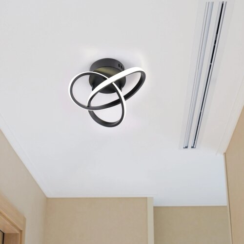  LED plafonsko svetlo OSKAR LED/15W/230V, prečnik 25 cm, crno Slike