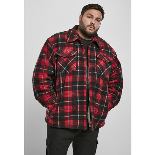 Urban Classics Plaid Teddy Lined Shirt Jacket Red/black Slike