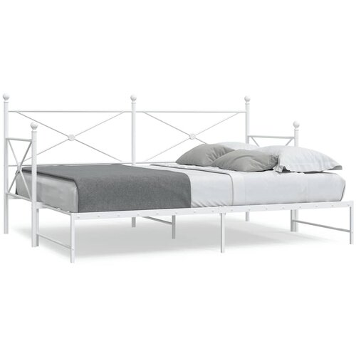 VidaXL Krevet na rasklapanje bez madraca bijeli 75x190 cm čelik Slike