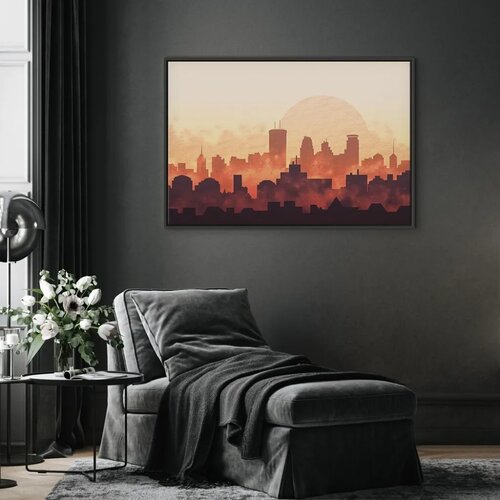  Slika - Heat of the City (1 Part) Wide 120x80 U crnom drvenom okviru Slike