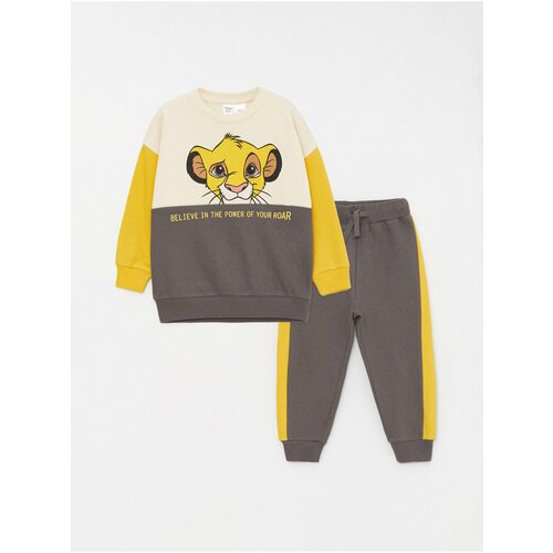 LC Waikiki Crew Neck Long Sleeve The Lion King Printed Baby Boy Sweatshirt and Trousers 2-Set Slike