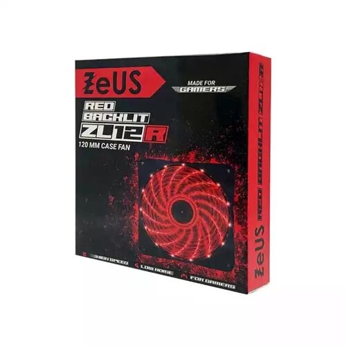 Zeus case cooler 120x120 red led light Cene