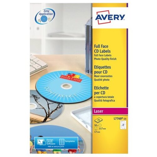 Avery Zweckform Etikete za CD, SuperSize Slike