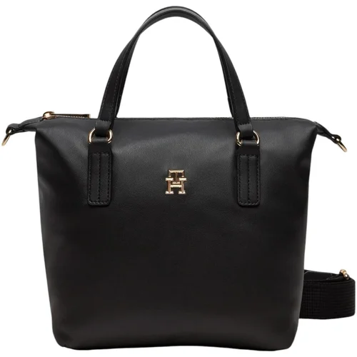 Tommy Hilfiger Torbe POPPY REFORM SMALL TOTE AW0AW17015 Črna