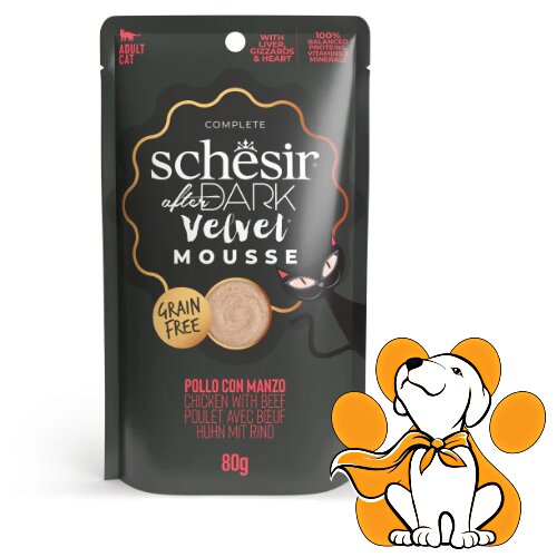 Schesir after Dark Chicken With Beef In Mousse 80g, Piletina i Govedina Cene