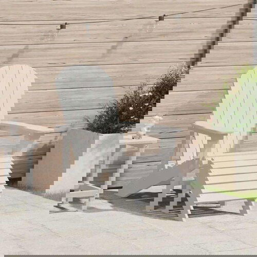 vidaXL stol adirondack s podnožjem beli hdpe Cene