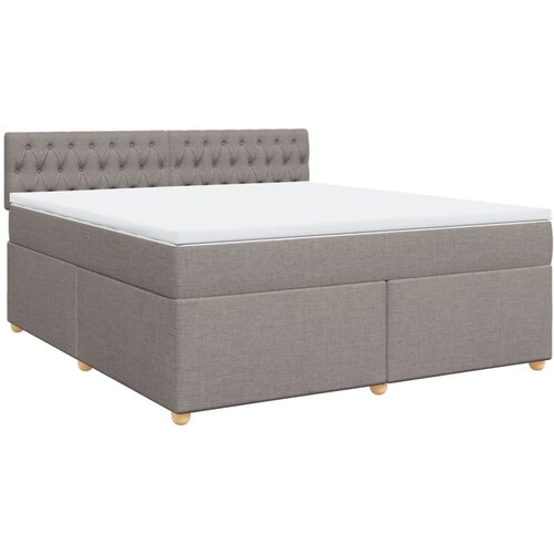 vidaXL Box spring postelja z vzmetnico taupe 180x200 cm blago, (21306520) Cene