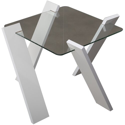 Hanah home Razstavljen (odprta embalaža) - Roman Mini - Shiny White klubska mizica, (21735258) Slike