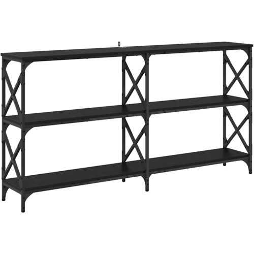 vidaXL konzolna miza črna orehovina 156 x 28 x 80,5 cm konstruiran les, (5000107232) Cene