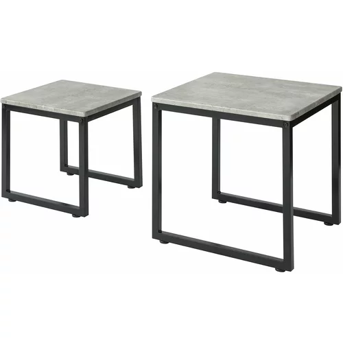 SoBuy komplet dveh kavnih mizic v industrijskem slogu z vzorcem cementa, (20814848)