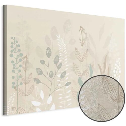  Slika - Morning in the Meadow - Various Pastel Plants on a Beige Background 90x60 Premium Print Cijene