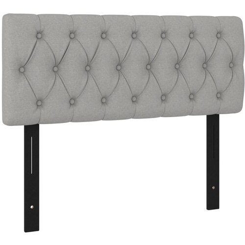Maison Chic posteljno vzglavje - vzglavna omarica - nočna omarica svetlo sivo 100x7x78/88 cm blago, (21707247) Slike