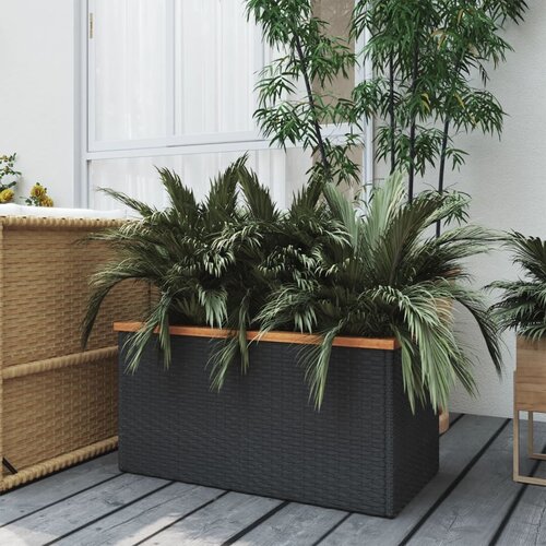 vidaXL Sadilica crna 80 x 40 x 40 cm od poliratana Cijene