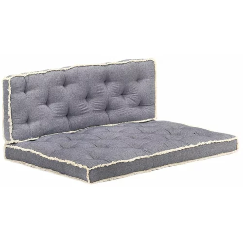  2-dijelni set jastuka za sofu od paleta plavi
