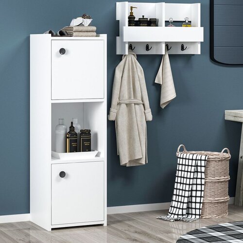Hanah home Teo - White White Bathroom Cabinet Cene