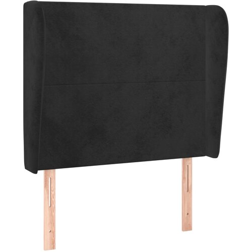  Uzglavlje s u&amp;scaron;ima crno 103x23x118/128 cm bar&amp;scaron;unasto Slike