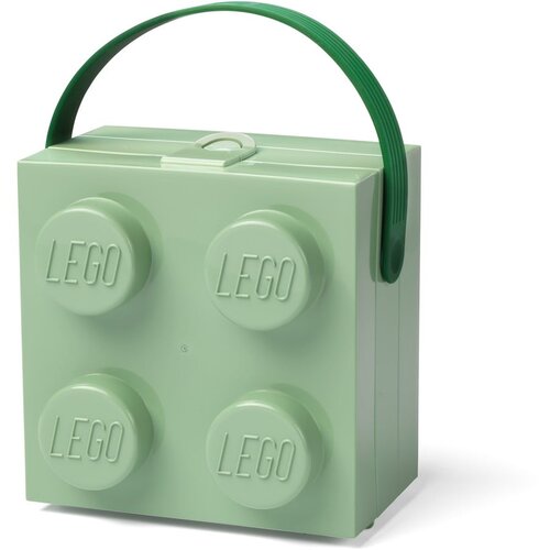 Lego Svetlo zelena &amp;scaron;katla za shranjevanje z ročajem LEGO&amp;reg; Slike