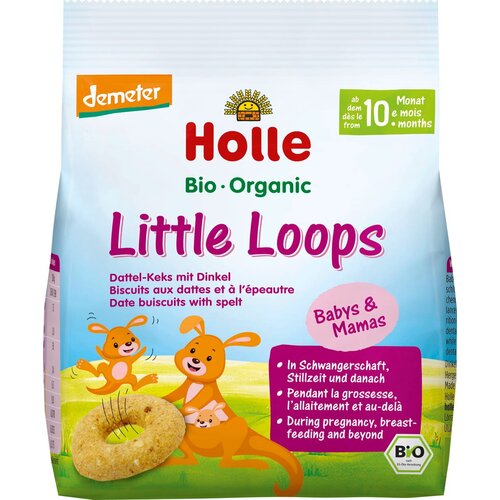 Holle Bio Little Loops - datljevi pi&scaron;koti s piro - 80 g Cene