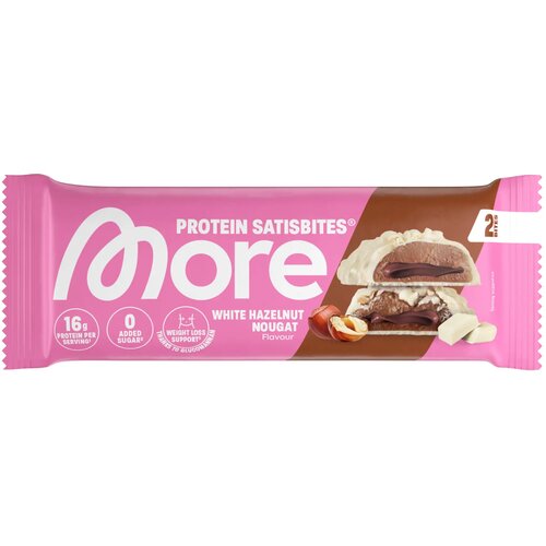 More Nutrition Protein Satisbites White Hazelnut Nougat - 50 g Slike