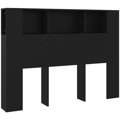 Maison Chic vzglavna omarica - nočna omarica - posteljna omarica črna 140x18,5x104,5 cm, (21705238) Slike