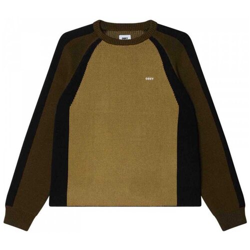 Obey Puloverji Raglan crew neck sweater Zelena Slike