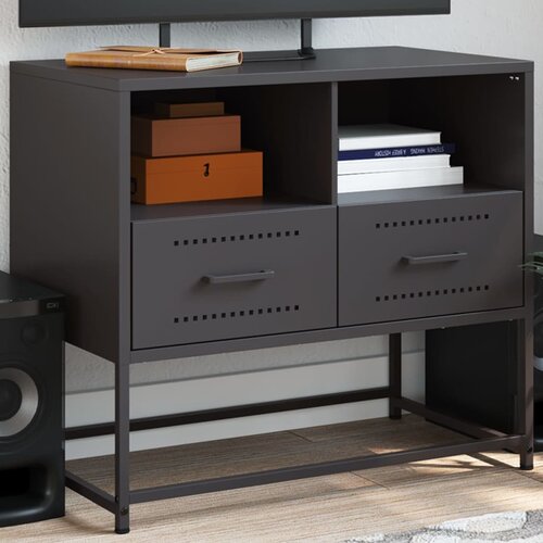 TV ormarić crni 68x39x60,5 cm čelični Cene