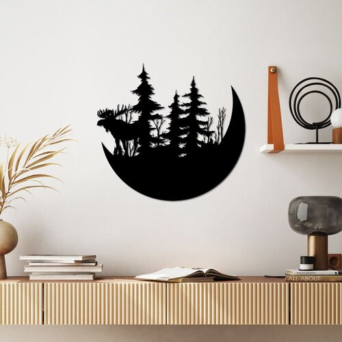 Wallity zidna dekoracija the wild nature 2 - m, 50 x 46 cm, crna Cene