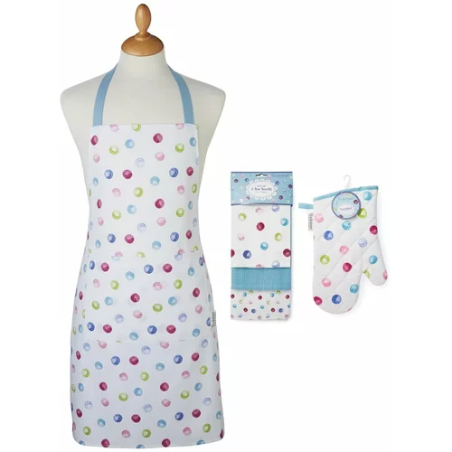 Cooksmart ® Kuhinjske krpe, predpasnik in kuhinjska rokavica v kompletu 5 ks Spotty Dotty –