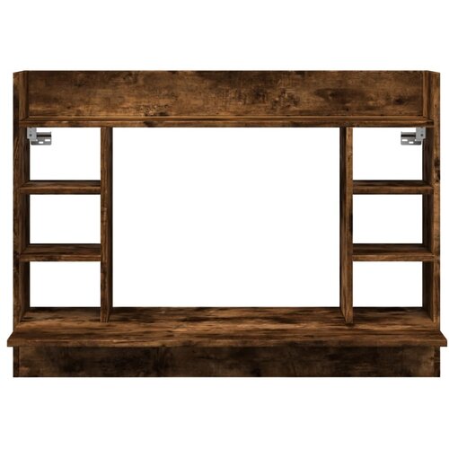  Zidni radni stol boja dimljenog hrasta 105x48x75 cm drveni Slike