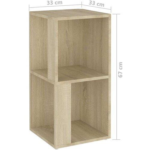 VidaXL Kotna omarica sonoma hrast 33x33x67 cm iverna plo&amp;scaron;ča Slike