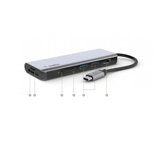 Belkin CONNECT USB-C 7-in-1 Multiport Adapter AVC009btSGY Slike