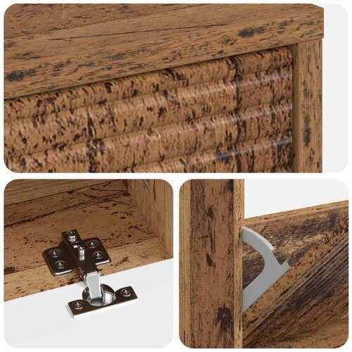  Ormar za cipele HAARLEM 78 x 24 x 103 cm Konstruirano drvo - Staro drvo Slike