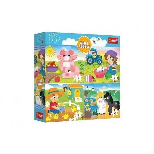 Trefl Puzzle 4u1 Farms 34659 - 4/ 6/ 9/ 12 delova Cene