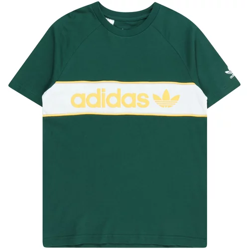 Adidas Majica žuta / smaragdno zelena / bijela