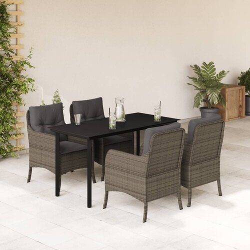  5-dijelni vrtni blagovaonski set sivi od poliratana Siva Dužina stola 140 cm Cijene