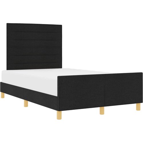  Krevetna konstrukcija s uzglavljem Crna 120 x 200 cm tkanina Slike