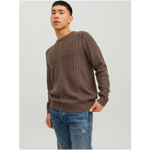 Jack & Jones Brown men's sweater Craig - Men's