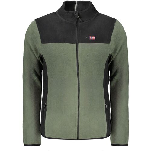 Norway 1963 Mu&amp;scaron;ka Zip-Up Majica Zelena Slike