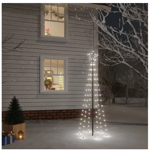 Božično drevo s konico 108 hladno belih LED diod 180 cm