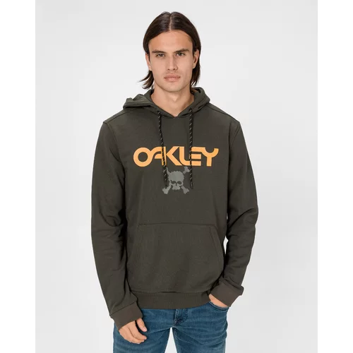 Oakley Sportska sweater majica 'SKULL' žuta / siva / grafit siva