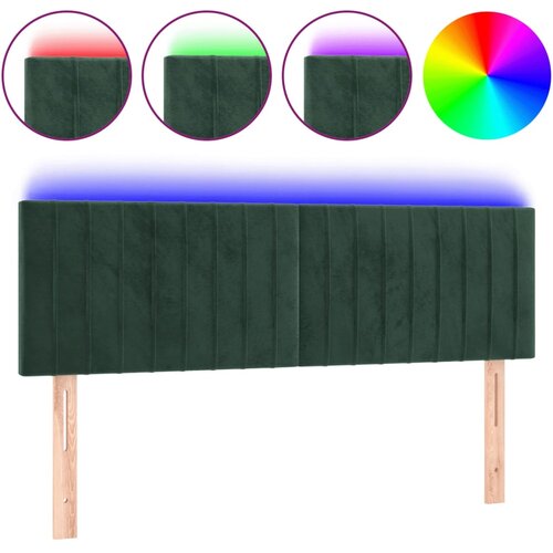 Maison Chic LED posteljno vzglavje - Vzglavna omarica temno zeleno 144x5x78/88 cm žamet, (22077107) Cene