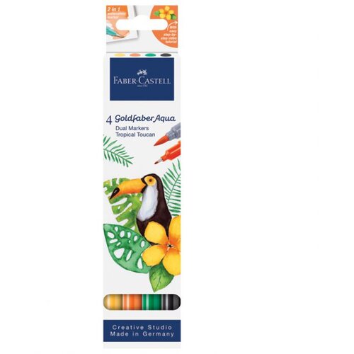 Marker OBOSTRANI AKVAREL 4 BOJE TROPICAL GOLDFABER FABER CASTELL 164508 SORTIRANO BLISTER Cene